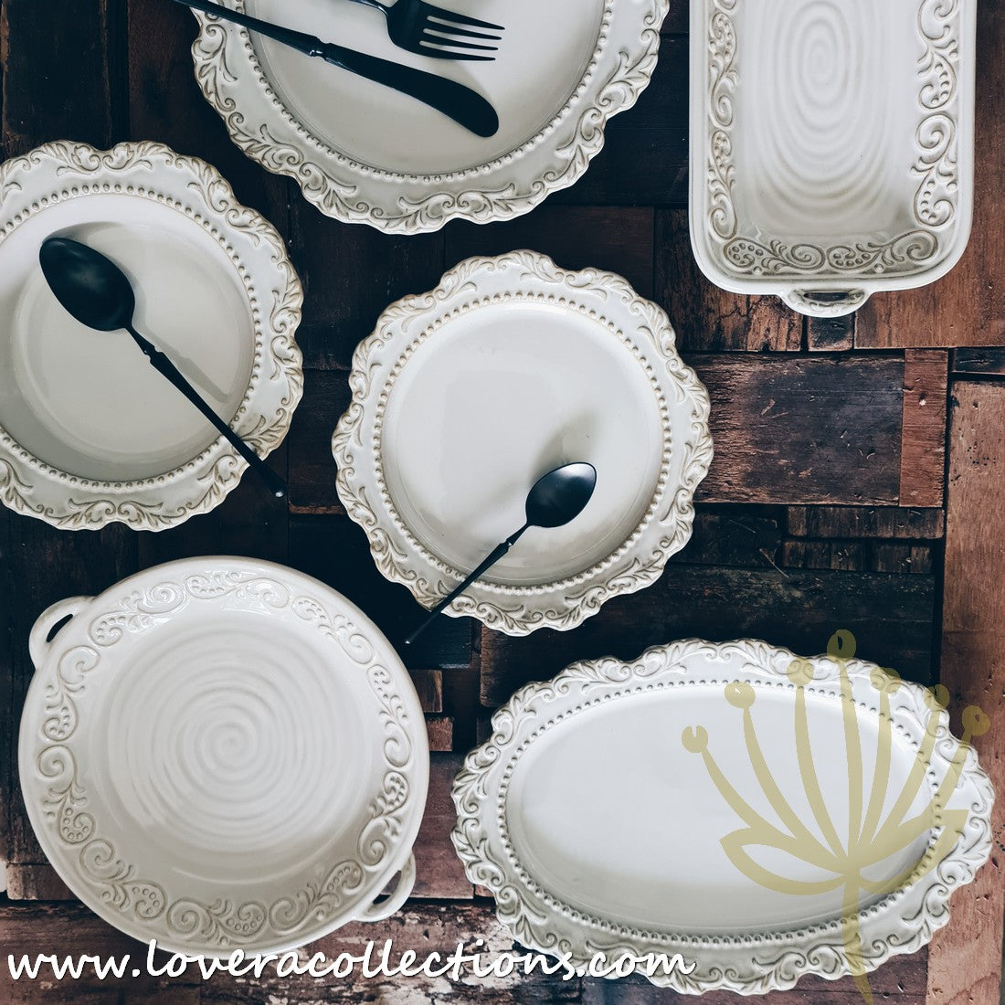 *$7-15 CLEARANCE SALE* Victorian White Dinnerware